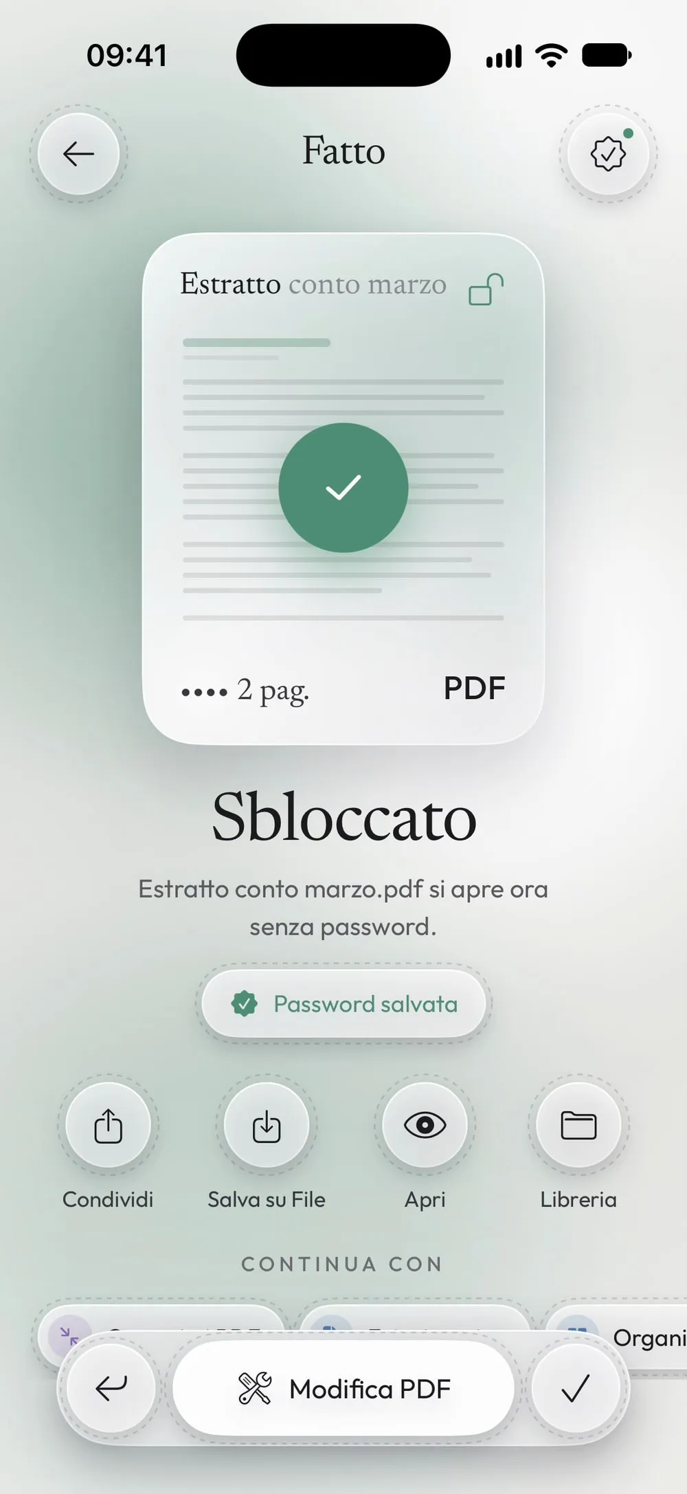 Password salvata, sul risultato