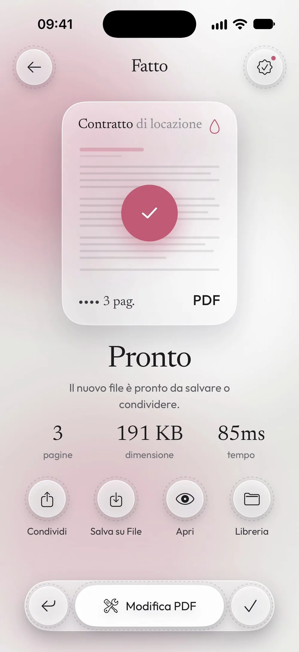 Pronto: il PDF con la filigrana, 3 pagine