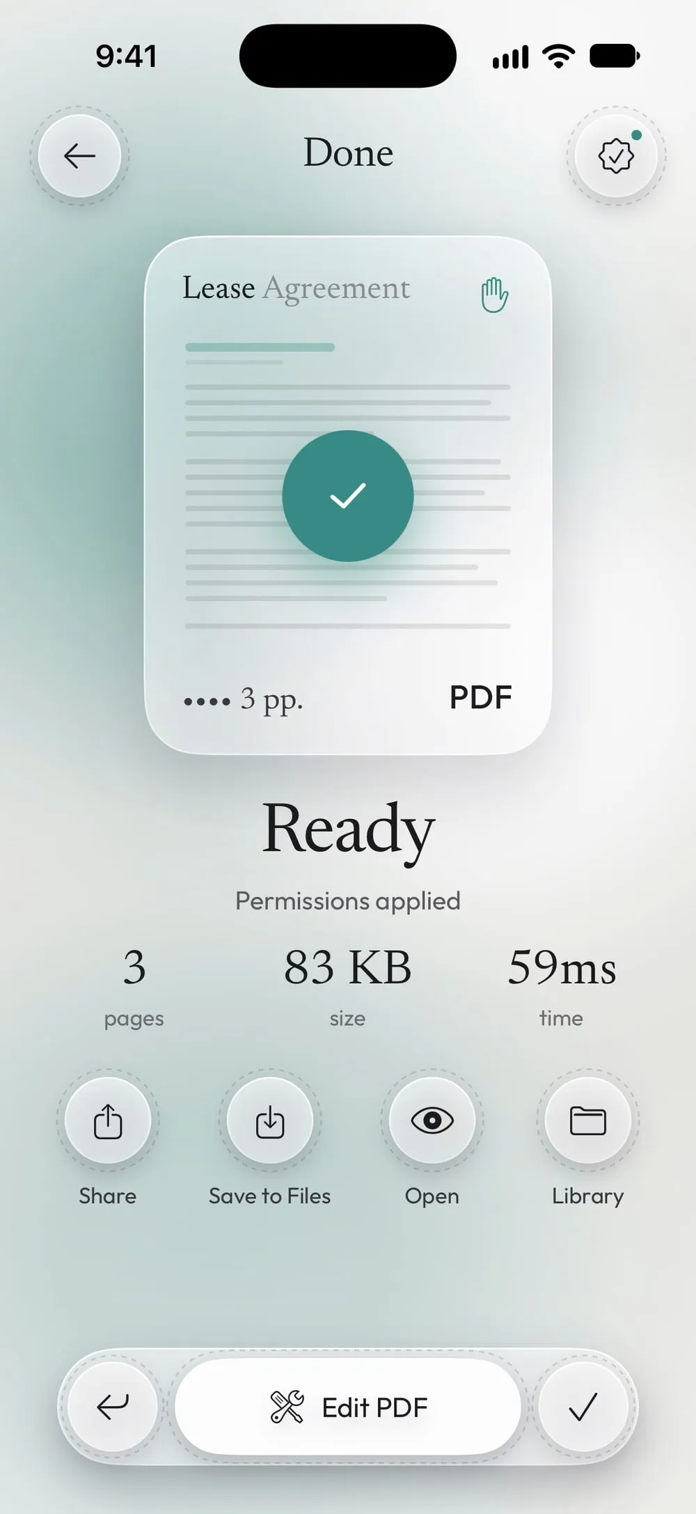 Ready: permissions applied