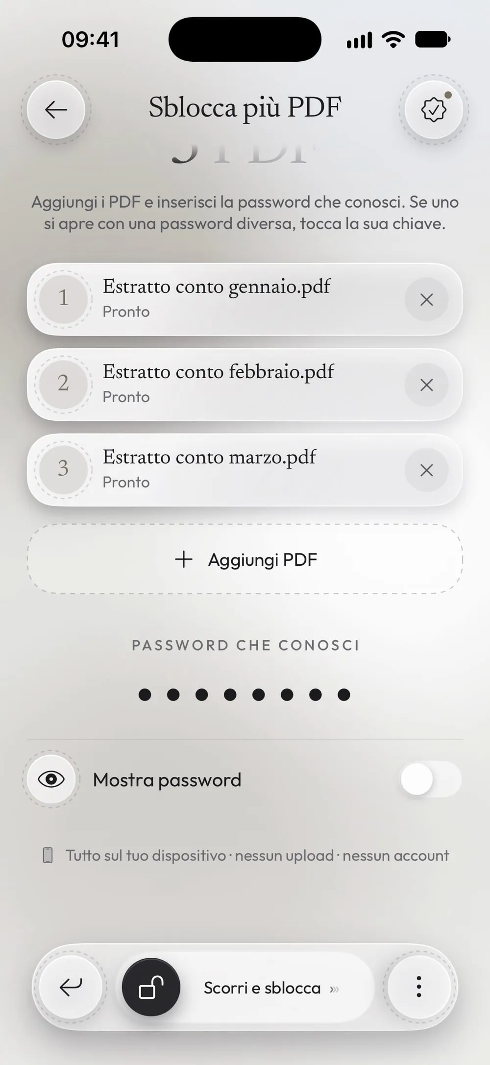 La password che conosci, scritta una volta per tutti i file
