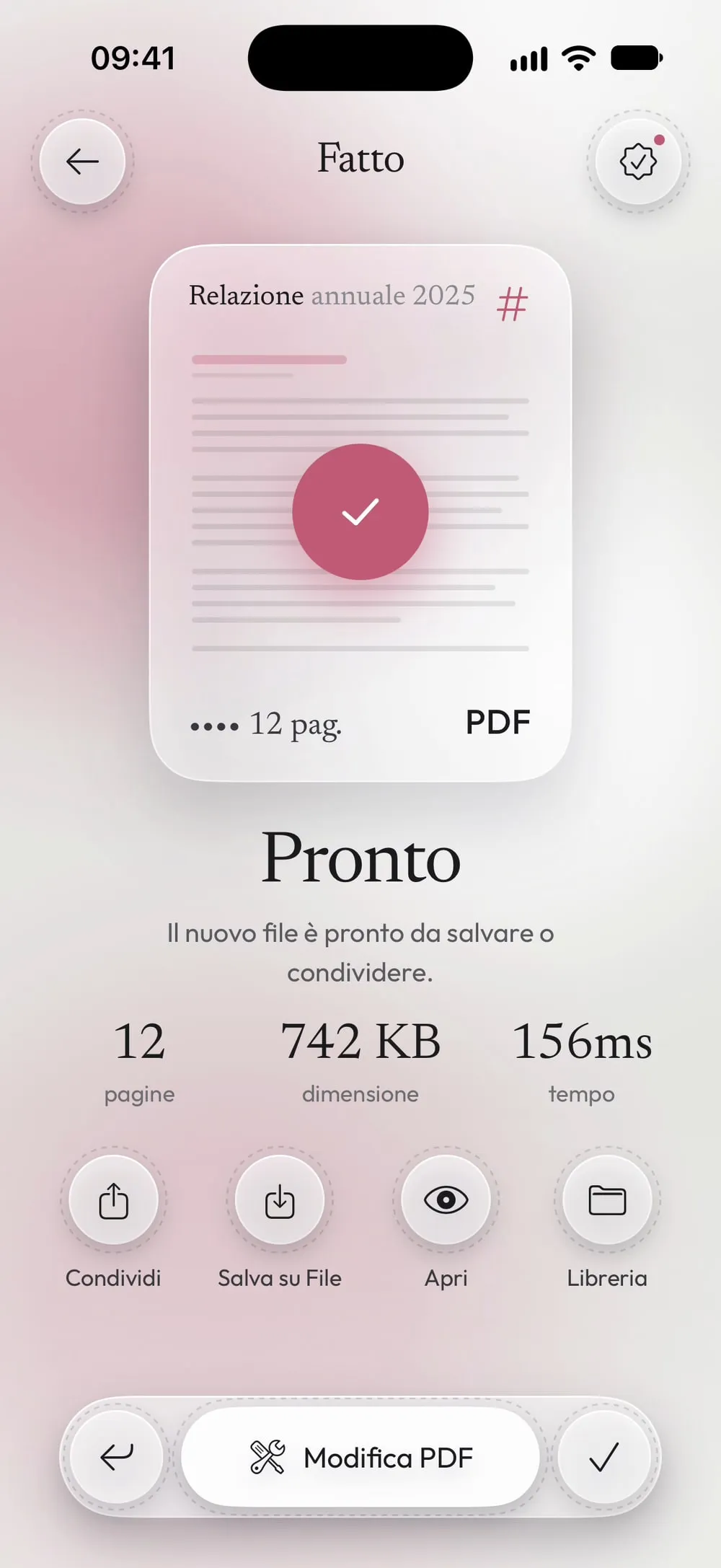 Pronto: 12 pagine numerate